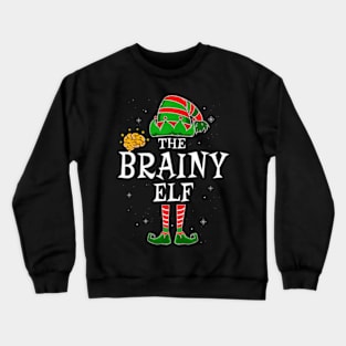 The Brainy Elf Group Matching Family Christmas Smart Funny Crewneck Sweatshirt